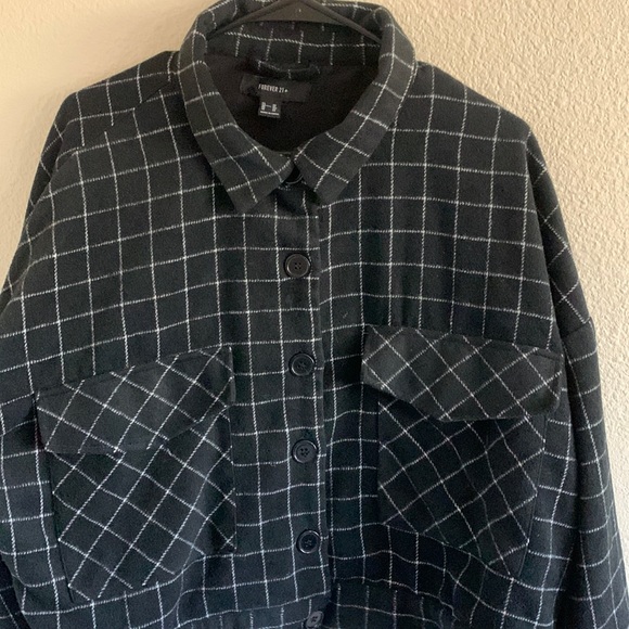 FOREVER 21+ PLAID COAT - Picture 1 of 4